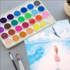 Taiwan lion solid water color 12 colores para niños gouache paint caja pequeña kit de acuarela portátil para estudiantes details Picture